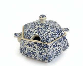 Burleigh Blue Calico Covered Tureen