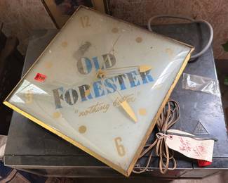 VINTAGE OLD FORESTER CLOCK