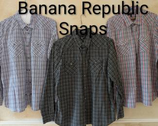 Vintage Banana Republic Snaps Button Shirts