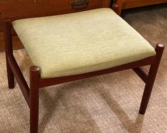 Teal Danish Modern footstool