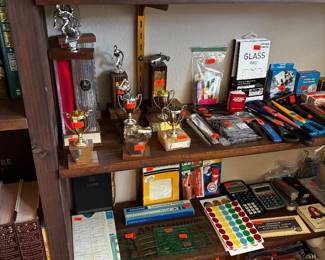 Baseball and box derby trophies