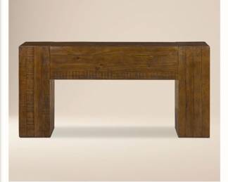 Brand new Poly & Bark console table and leather bench available at the sale. Contemporary modern furnishings and designer-inspired decor throughout the home.
