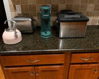 Kate Spade tea kettle, Cuisinart toaster, Keurig coffee maker, Hamilton Beach kitchen appliance, contemporary kitchen essentials, modern countertop appliances, household and entertaining items throughout the sale