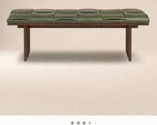Brand new Poly & Bark console table and leather bench available at the sale. Contemporary modern furnishings and designer-inspired decor throughout the home.