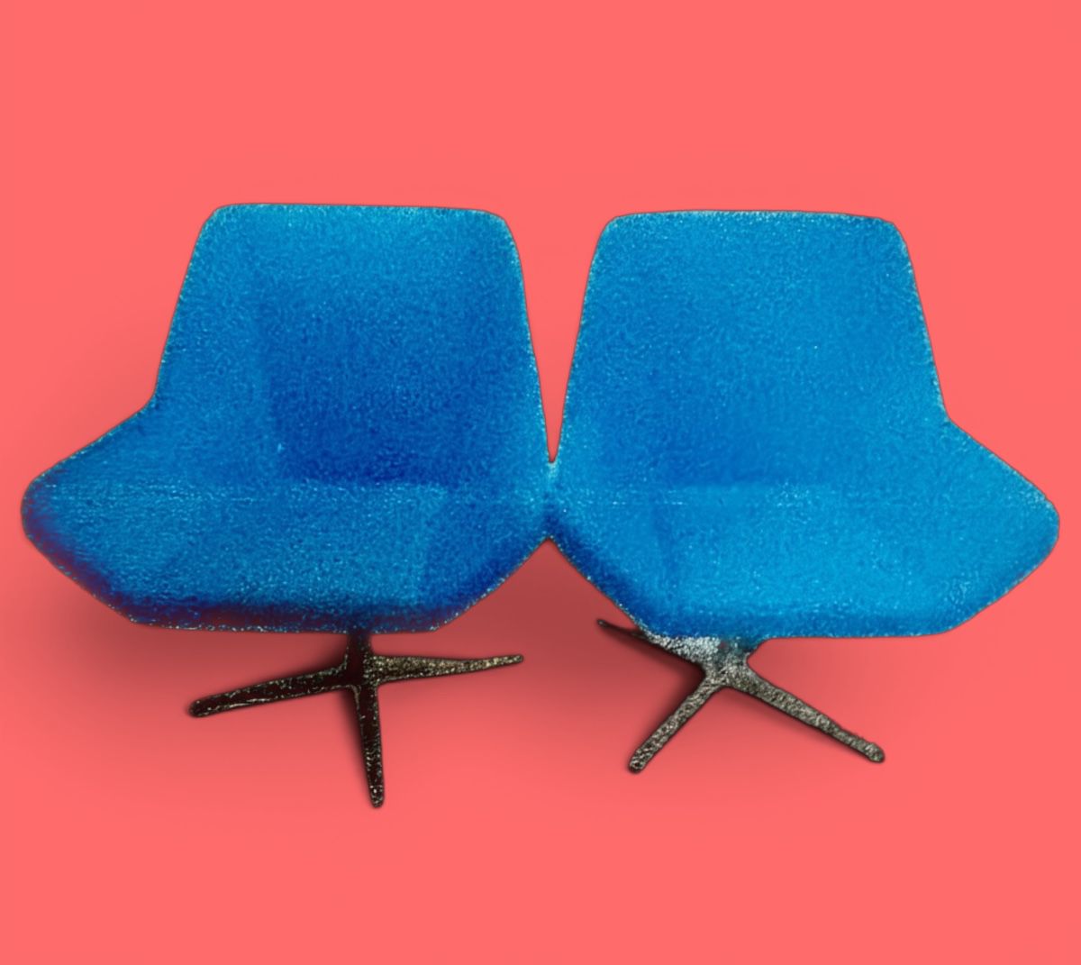 Pair of Keilhauer Swivel Lounge Chairs