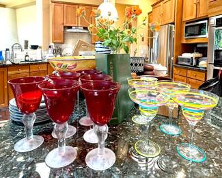 Ruby Goblets and misc kitchen