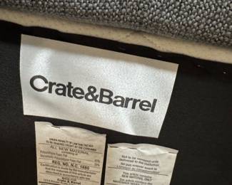 - Crate & Barrel single sleeper sofa 