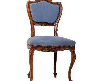 19th Century Louis XV Carved Walnut Fauteuil Armchair