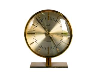 Mid-Century Vintage Aug. Schatz and Sohne Desk Clock, "Elexacta" Model