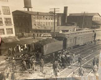 One of many antique photos Train Wreck