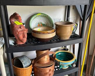 Lots of flower pots including vintage 