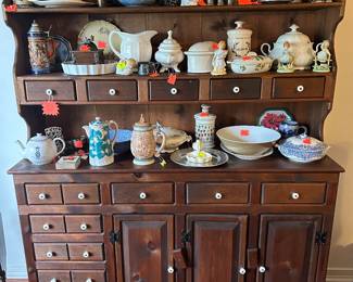 Lots of amazing pieces and awesome vintage cabinet in great shape 