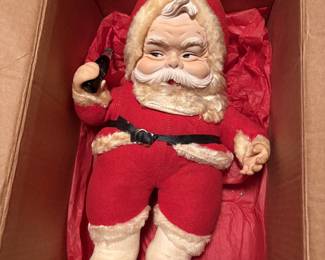 Vintage Santa w/ Coca-Cola bottle in hand