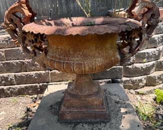Antique Cast Iron Planter
