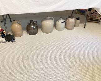 Various crock jugs and jars