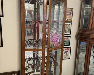 Six display cases in all