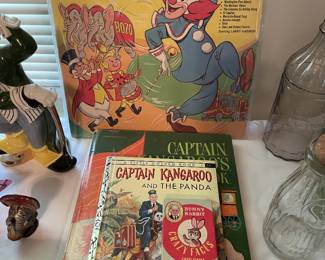 Captain Kangaroo books and playing cards.