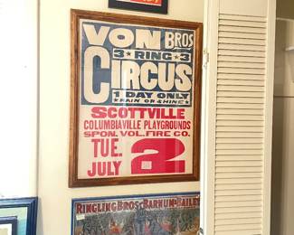 The Von Bros Circus poster is an original, as are many of the prints