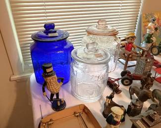 3 Planter's Peanuts jars. Beautiful condition. No chips or cracks.