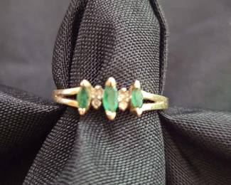 10KP Ring  Gold Plum
