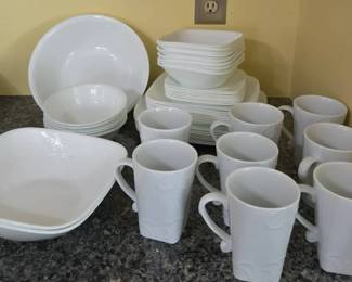 All White Corelle Dishes