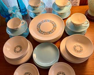 MCM Canonsburg Pottery Co. Temporama 56 Pieces Atomic Style