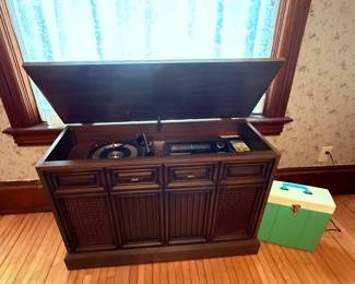 Vintage Stereo Console with 8 Track Player