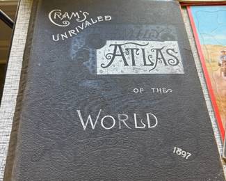 Antique Cram’s Atlas of the World 1897