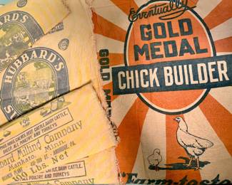 Variety of Antique Feed Sacks