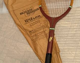 Vintage Wilson Tennis Racket with Original Paper Packaging