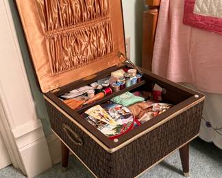 MCM Sewing Basket Stool Hawkeye By Burlington