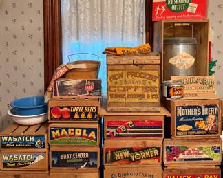 Peach Crates - Primitive Coffee Box