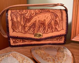 Vintage Leather Purse Mexico