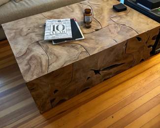 Large Custom Made Teak Coffee/Sideboard Table 46.75"x15.75"x36" = $1200
