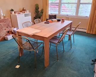 Wood Dining Room Table 74"x35"x29.5"  = $1550