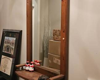 Vintage Tree Mirror with Shelf 22.75" wide = $450