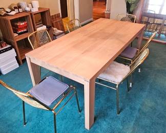 Wood Dining Room Table 74"x35"x29.5"  = $1550