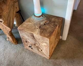 Custom Made Teak Cube 15"x15.5"x15.75" = $450ea