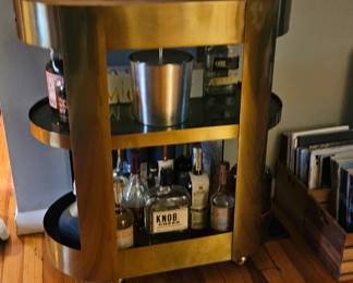 Brass Bar Cart 33.5"x15"x29.25" = $350