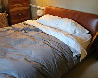 Queen Wood & Leather Bedframe = $1450