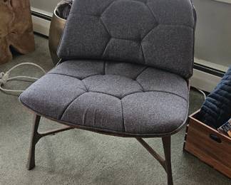 Metal Copper Tone Chair with Cushion 25"x20.75"x26" = $450
