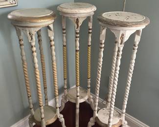 Set of Barley Twisted Plant Stands
