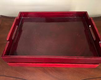 Pair of Rosewood Tray