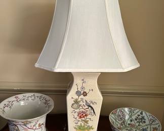 Oriental Lamp and Vases