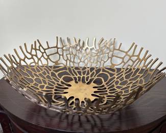 Ethan Allen Brass Coral Bowl