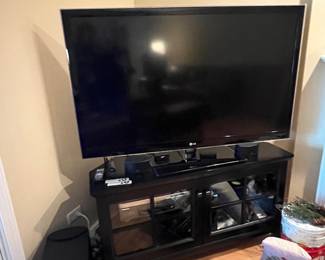 58" LG TV and media stand