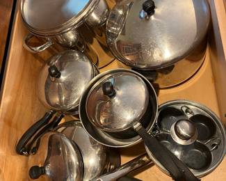 Revere Ware pots and pans