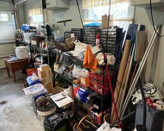 lots of tools and garage items