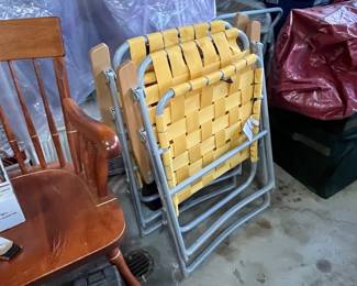 folding lawn chairs, misc garage items