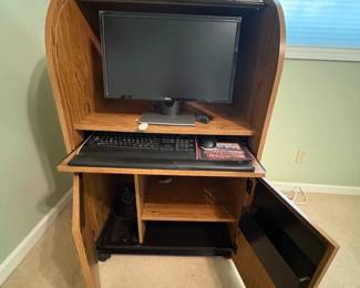Computer Desk-Monitor and Keyboard